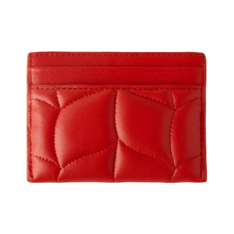 Mulberry Nappa Leather Card Clip Card Holder Women's Red-1