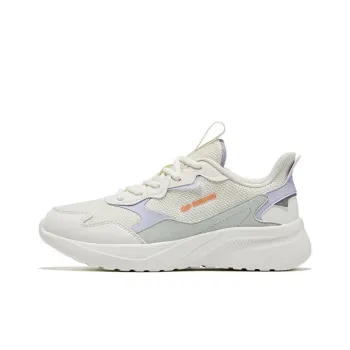 QIAODAN Anti Slip And Wear Resistant Breathable Low Top Running Shoes Women's White Cyan