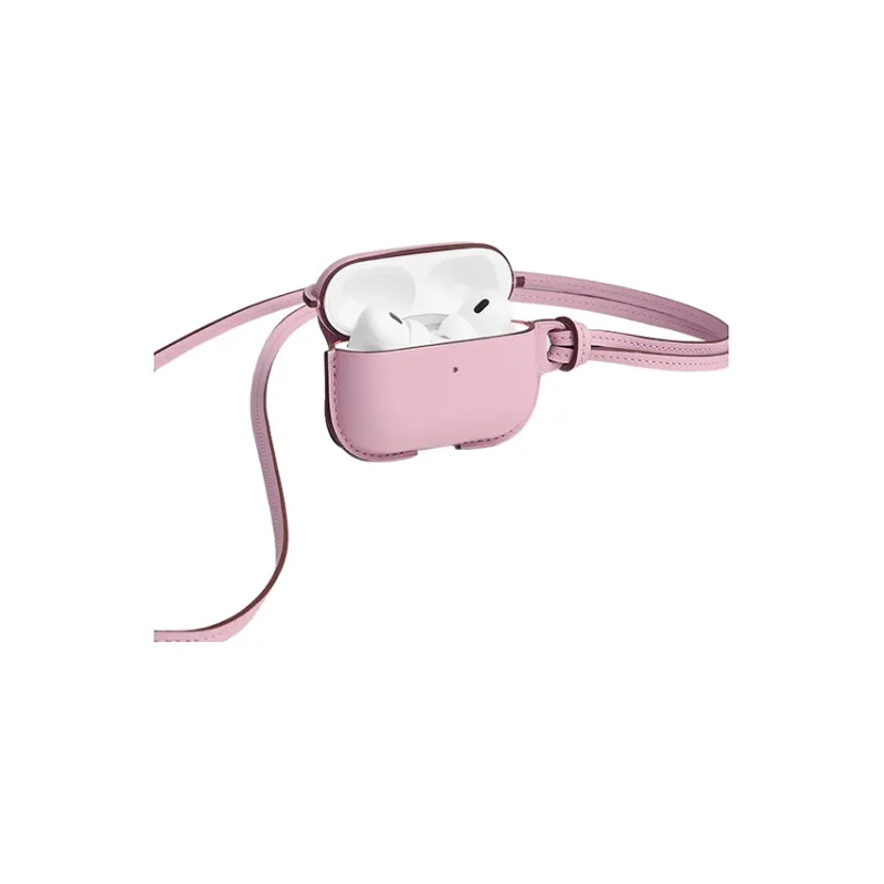 HERMES Swift Leather AirPods Pro Protective Case Earphone Case Unisex Brocade Gourd Purple/Rhododendron Pink-5