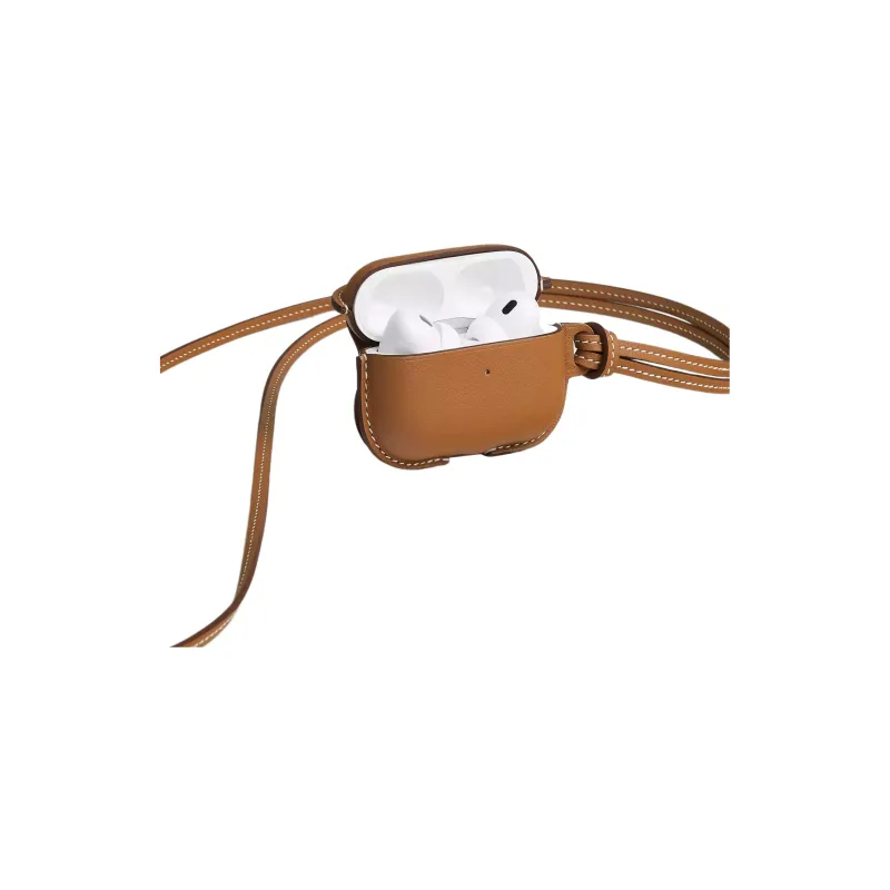 HERMES Swift Leather AirPods Pro Protective Case Earphone Case Unisex 37 Gold-3
