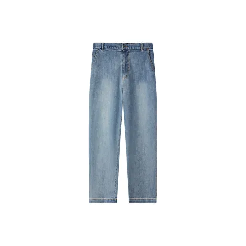 Rabbit House Jeans Men Turquoise Blue