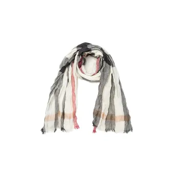 Burberry Ekd Motif Checked Finished Edge Scarf