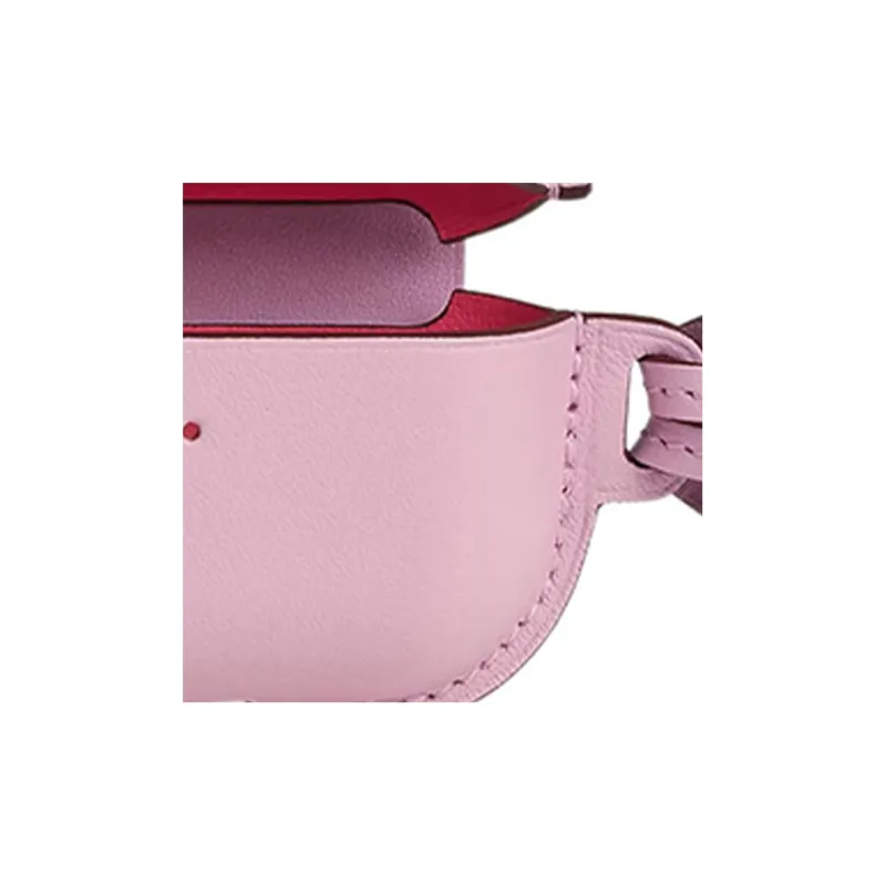 HERMES Swift Leather AirPods Pro Protective Case Earphone Case Unisex Brocade Gourd Purple/Rhododendron Pink-6