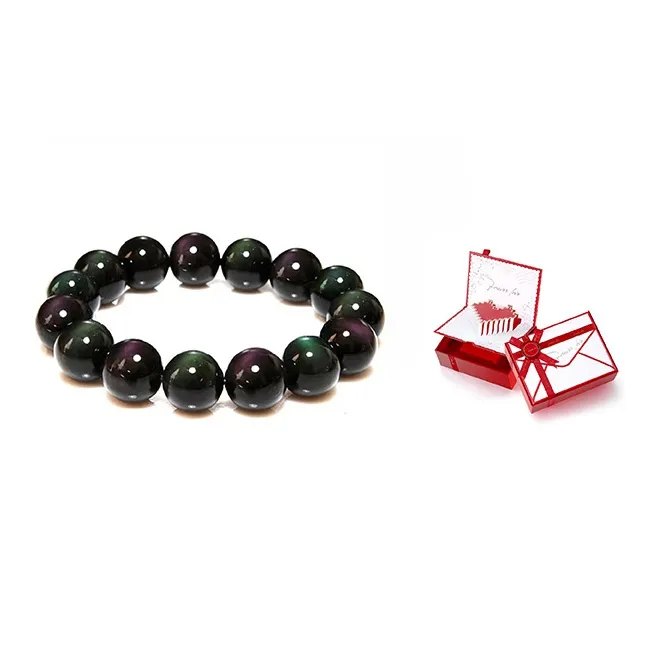 ZHOUBAIFU Obsidian Bracelets Unisex-2