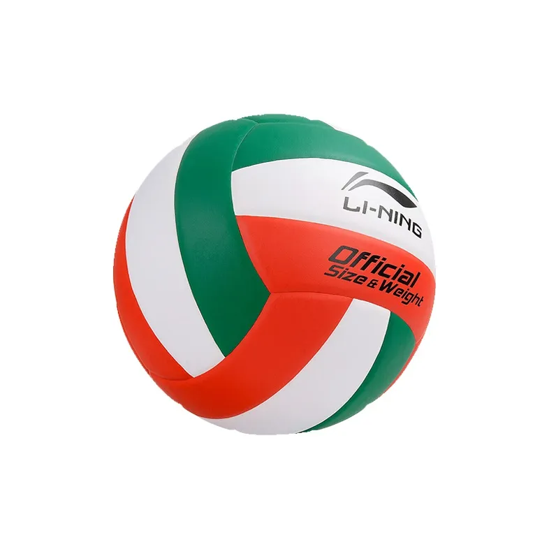 LiNing Rubber Size 5 Volleyball Unisex White Green Orange-2