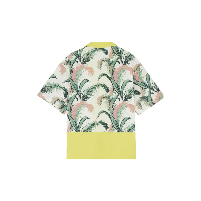 Maison Kitsuné Maison Kitsune Palm Frond Print Bowling Shirt-1