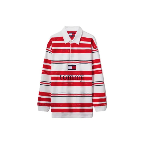 Tommy Hilfiger Polo Shirts Unisex Red/White Stripes XNL