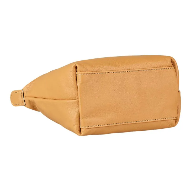 LONGCHAMP Le Pliage Cuir Sheepskin Dumpling Bag Crossbody Bag Shoulder Bags Women's Earth Yellow-3