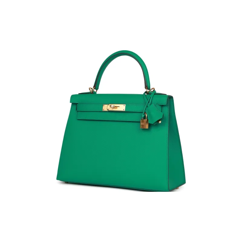 HERMES Kelly Epsom Leather Kelly Bag Handbags Women's O6 Vert Jade Emperor Green-1