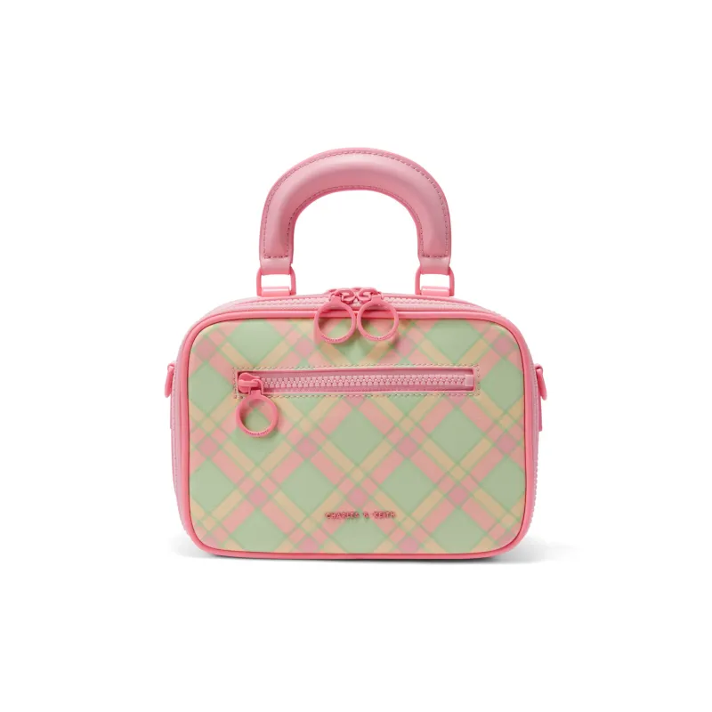 CHARLES&KEITH Patched Fabric Charles & Keith Small Square Bag Handbag, Shoulder Bag Trumpets Women's Multicolor-8