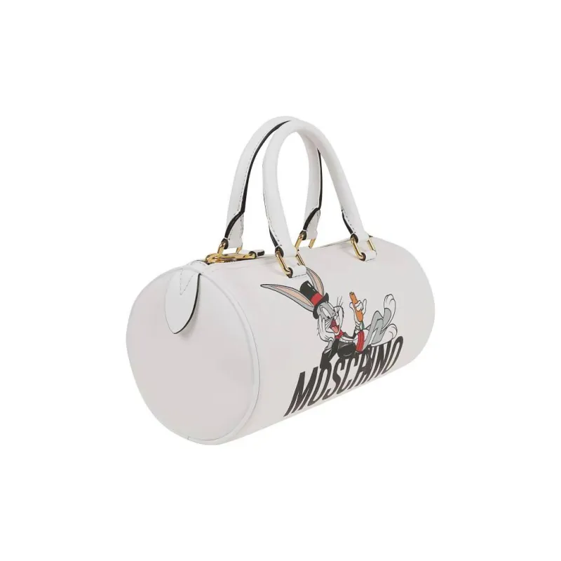 MOSCHINO Polyurethane Travel Bags Shoulder Bag Crossbody Bag Handbag Women's White-1