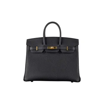 HERMES Birkin Leather Handbag Women's Black