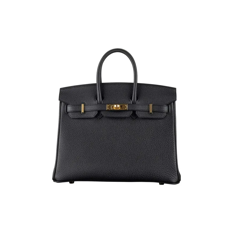 HERMES Birkin Leather Handbag Women's Black-0