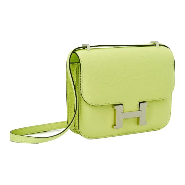HERMES Constance Goatskin Crossbody Bag Mini Women's 9R Yellow Bud-1