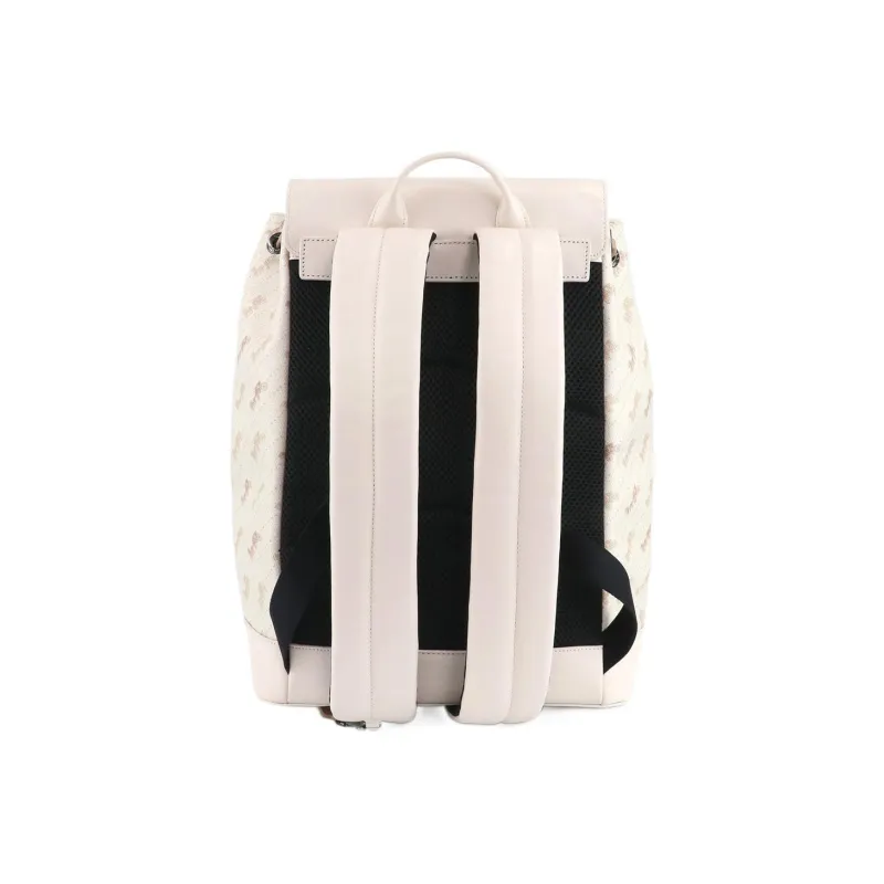 COACH Turner Coated Canvas With Refined Calfskin Backpack Tubas Men's Ecru-1