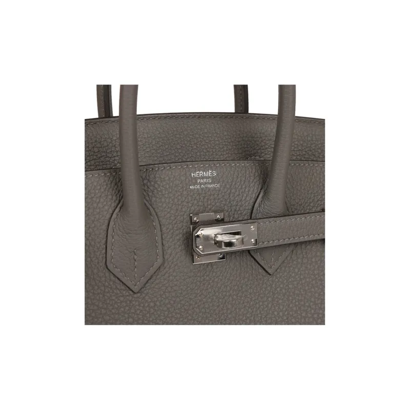 HERMES Birkin Togo Calfskin Birkin Bag Handbag Regular Women's 0L Grismeyer Rain Cloud Gray-5