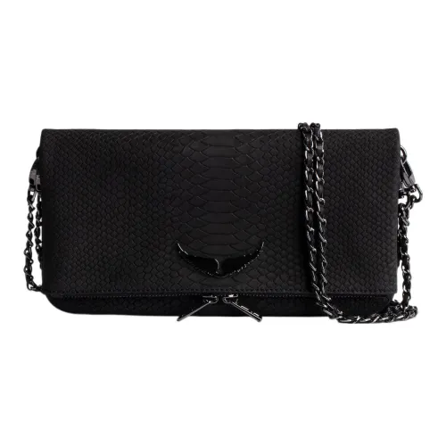 Zadig & Voltaire Logo Plaque Embossed Shoulder Bag