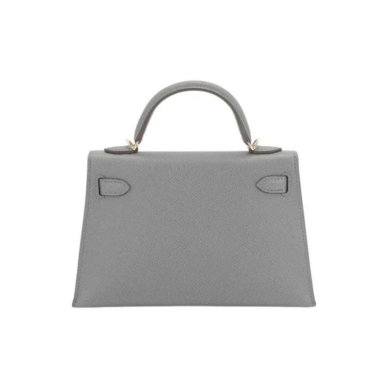 HERMES Mini Kelly Generation 1 Epsom Leather Second Generation Kelly Bag Shoulder Bag Handbag Mini Women's Almond Green-4