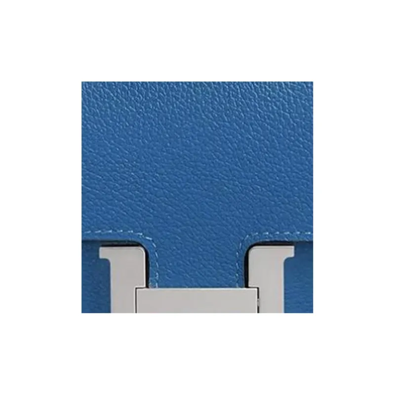 HERMES Constance Slim Evercolor Calfskin Wallets Card Holders Fanny Pack Women's 71 Bleu France French Blue-3