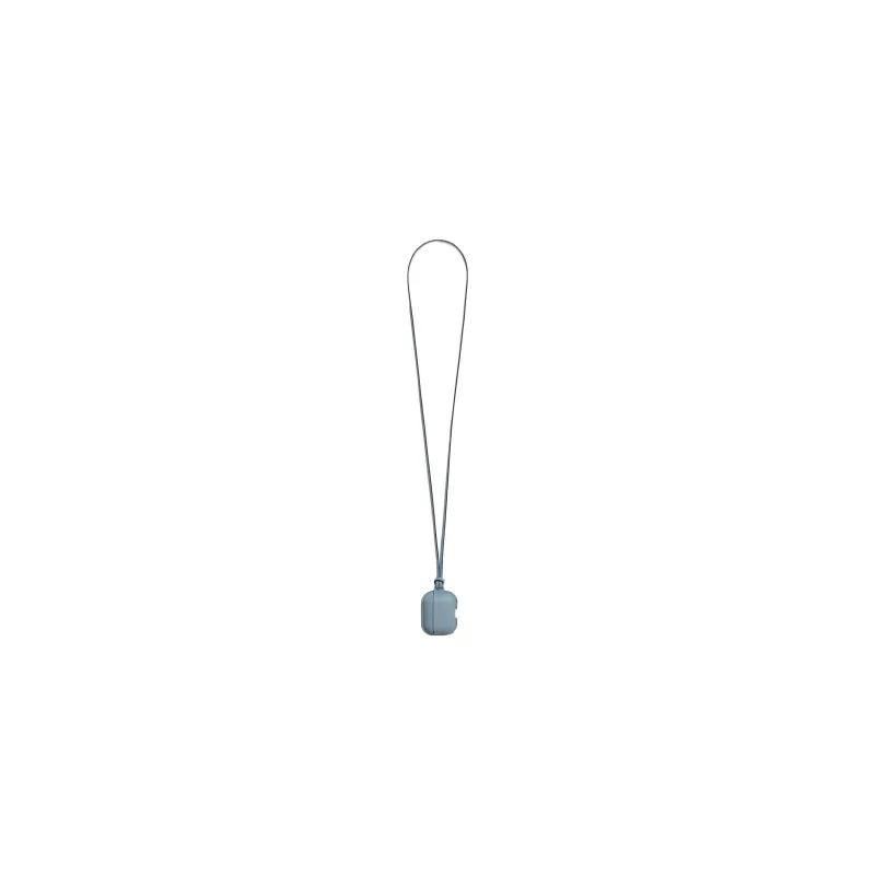 HERMES Swift Leather AirPods Pro Protective Case Earphone Case Unisex Linen Blue/Tin Gray-4