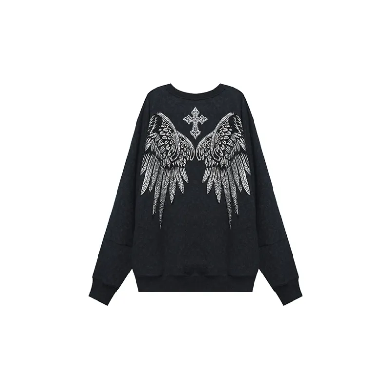 TCH Sweatshirts Unisex Black With Silver Logo-1