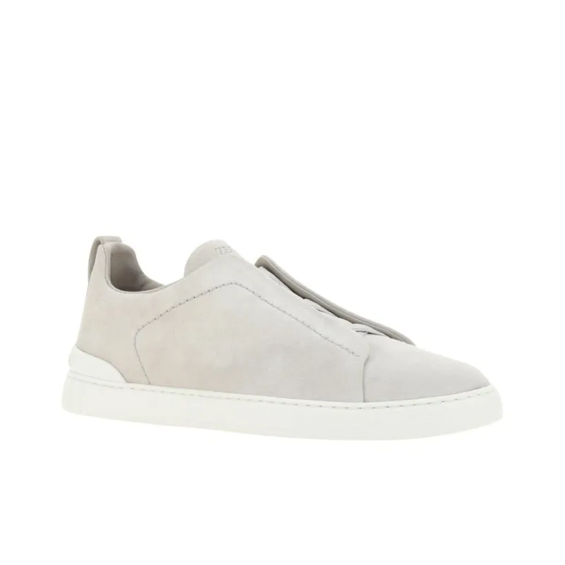 Zegna Triple Stitch Suede Sneakers-1