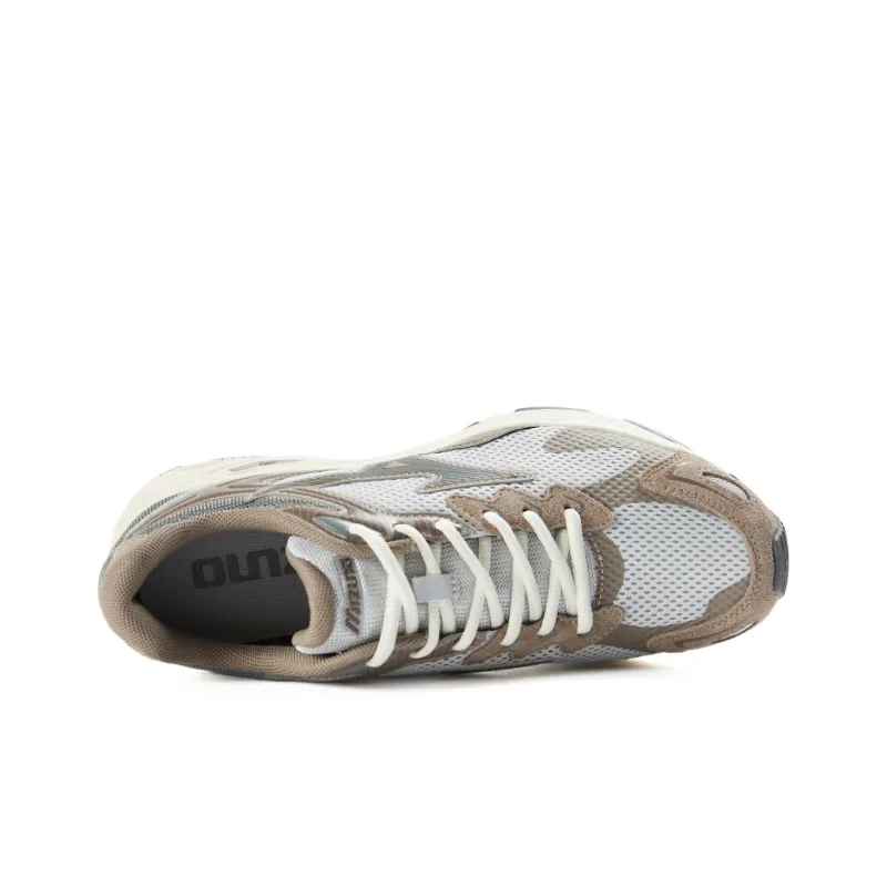 Mizuno Racer S Cushioning Anti Slip Wear Resistant Breathability Low Top Training Running Shoes Unisex Gray White-1