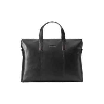 SAMSONITE Cow Leather Briefcases Handbags Regular Men's Black