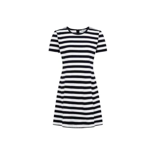 Tommy Hilfiger Short-Sleeved Dresses Women's Black/White Stripes 0FN