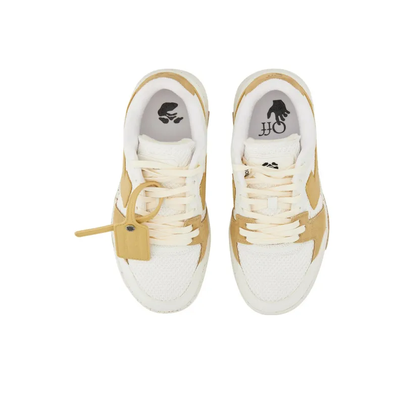 OFF-WHITE Out Of Office Stylish Skateboarding Shoes Men's White Gold-2