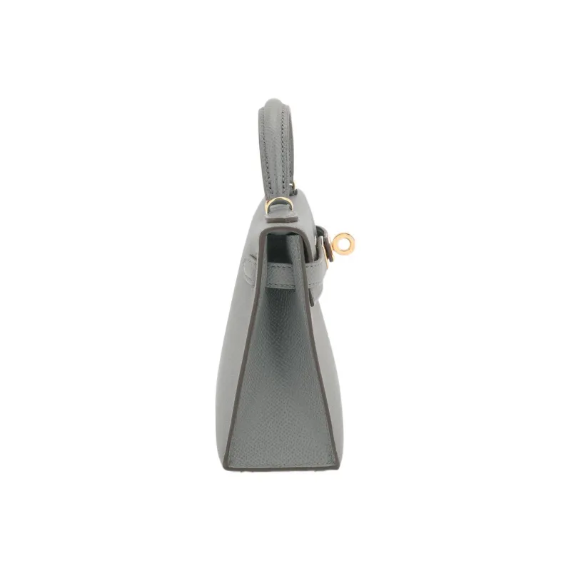 HERMES Mini Kelly Generation 1 Epsom Leather Second Generation Kelly Bag Shoulder Bag Handbag Mini Women's Almond Green-3