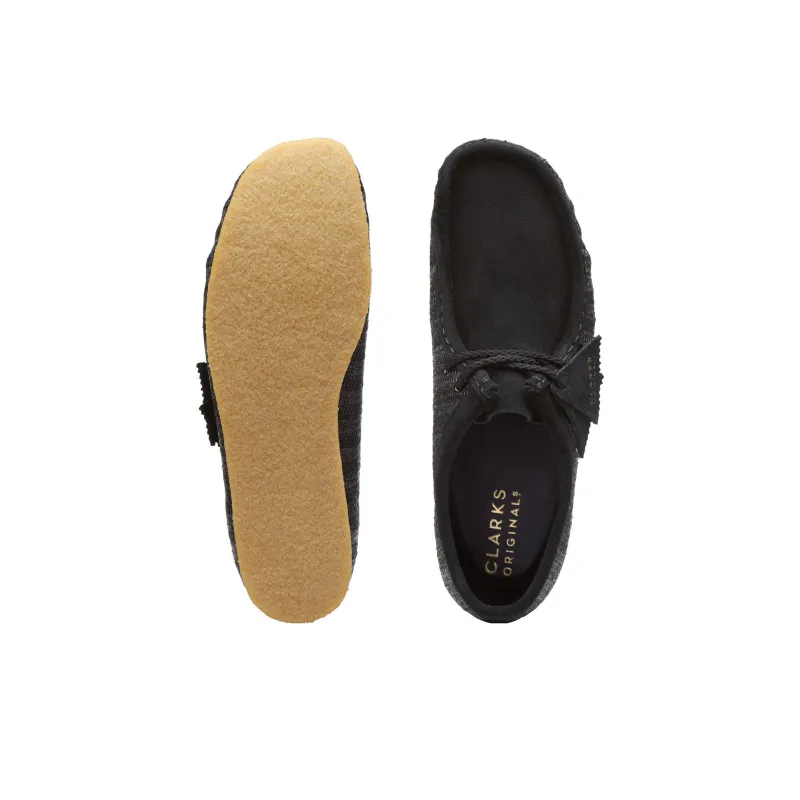Clarks Originals Wallabee Black Raffia Txt-5