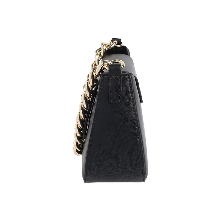 VERSACE JEANS COUTURE Polyester Chain Bag, Shoulder Bag Women's Black-1
