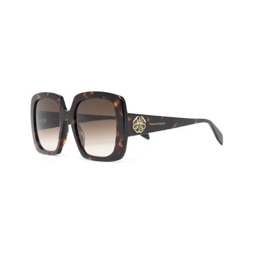 Alexander McQueen Tortoiseshell Square Frame Sunglasses