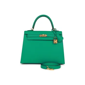 HERMES Kelly Epsom Leather Kelly Bag Handbags Women's O6 Vert Jade Emperor Green