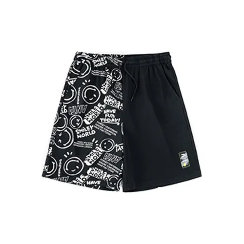 Smileyworld X ANTA Life Collection Casual Shorts Men Black