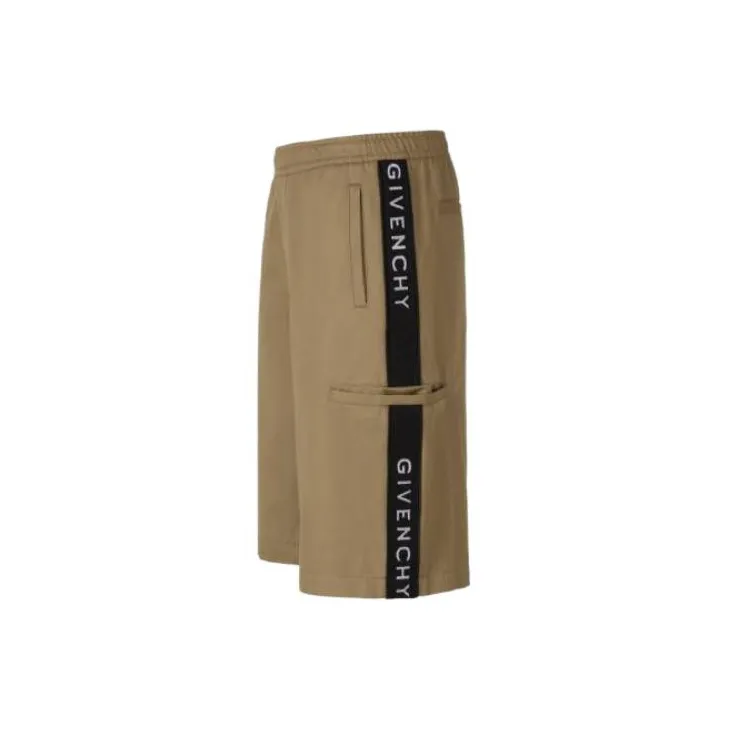 Givenchy Sports Shorts Men Khaki-6
