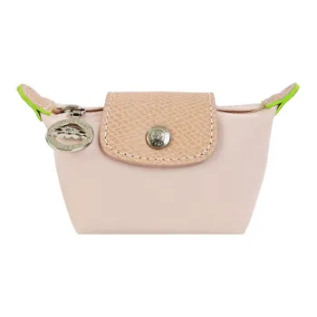 LONGCHAMP Le Pliage Green Canvas Dumpling Bag Wallet Coin Purse Mini Women's Flesh Pink