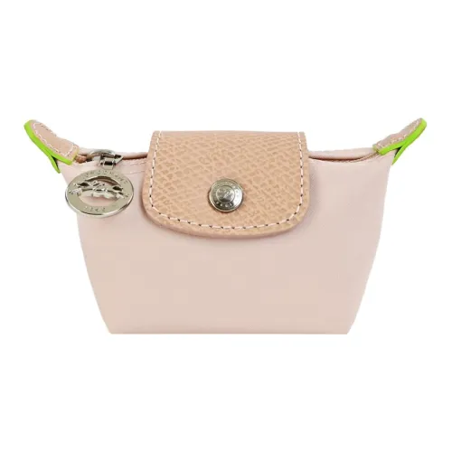 LONGCHAMP Le Pliage Green Coin Purses Flesh Pink