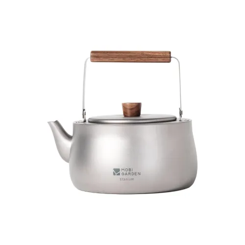 MOBI GARDEN Titanium Kettle Open Kettle Tea Infuser Outdoor Camping Stove For Tea Brewing Titanium 0.8L 3 5 Persons