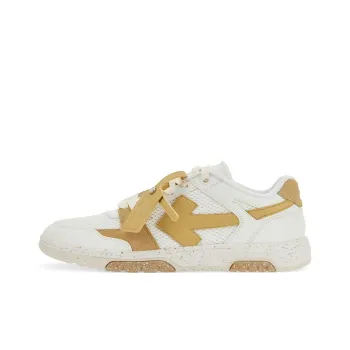 OFF-WHITE Out Of Office Stylish Skateboarding Shoes Men's White Gold