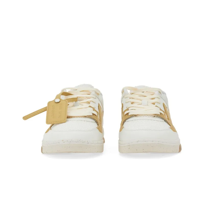 OFF-WHITE Out Of Office Stylish Skateboarding Shoes Men's White Gold-1