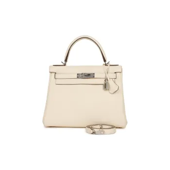 HERMES Kelly Togo Calfskin Kelly Bag Shoulder Bag Crossbody Bag Handbag Regular Women's I2 Nata Cream White