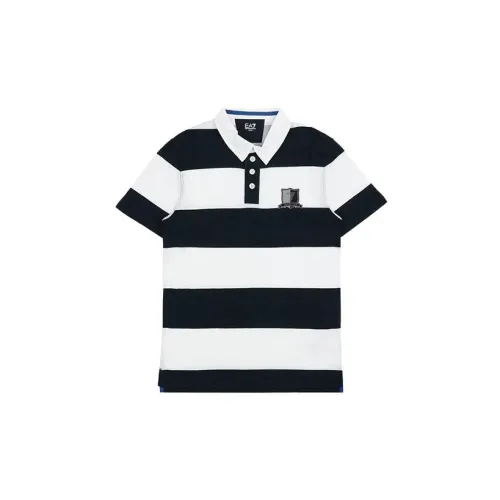 EMPORIO ARMANI Polo Shirts Men Black/White