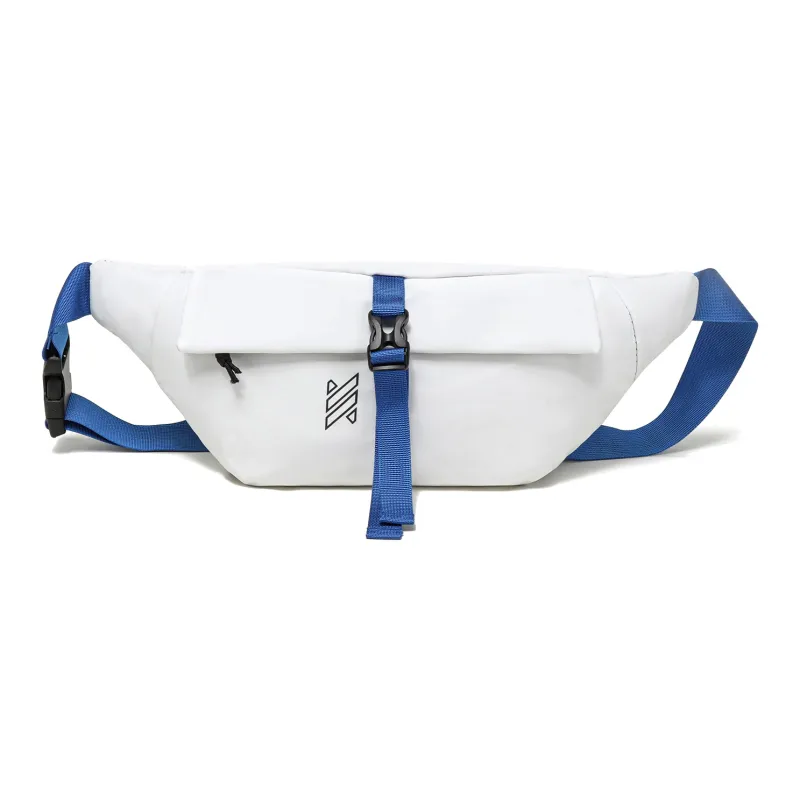 NOMK Oxford Workwear Bag, Dumpling Bag, Backpack, Shoulder Bag, Crossbody Bag, Fanny Pack Unisex White/Blue/Black-0