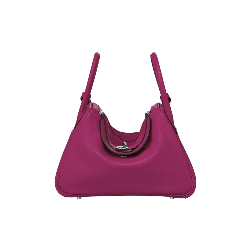 HERMES Lindy Evercolor Calfskin Handbag Shoulder Bag Women's L3 Rose Pourpre Purple Rose-1