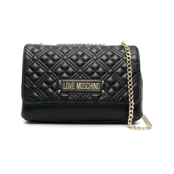 LOVE MOSCHINO Quilted Logo plaque Crossbody Bag