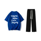 Set (Klein blue top + black pants)