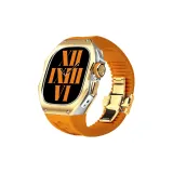 Titanium Alloy Gold Case ◇ Orange Strap