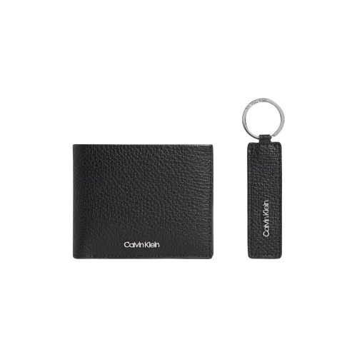 CALVIN YM0YM00313 Pebbled Leather Wallet Men's Black